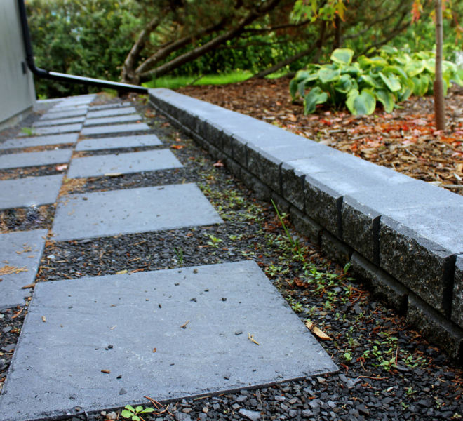 Brick tile walkway
