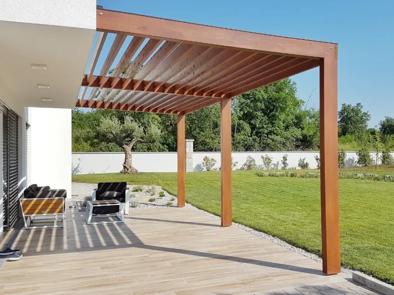 Modern pergola over a patio